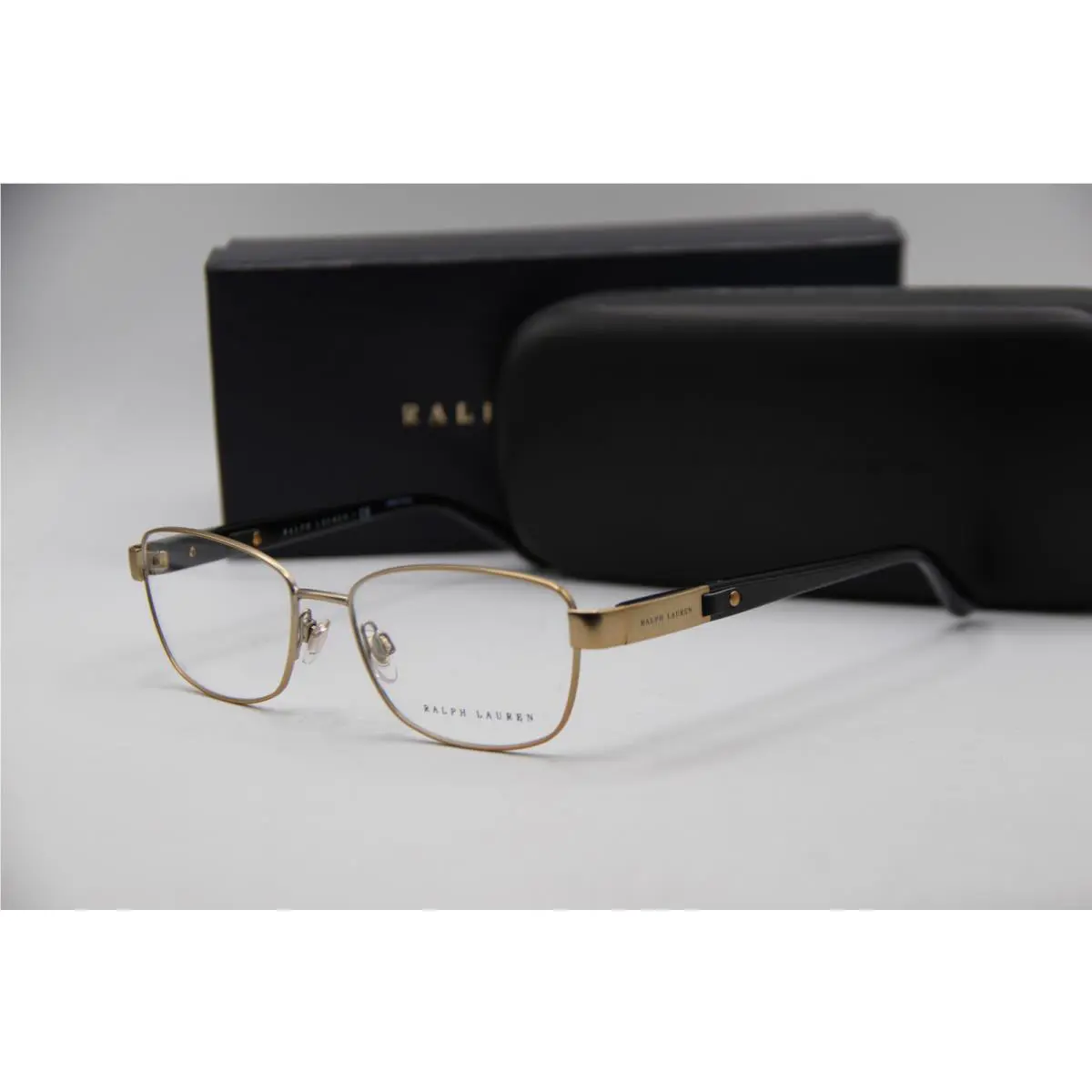 Ralph Lauren RL 5096Q 9324 Gold Black Eyeglasses W/case 52-16