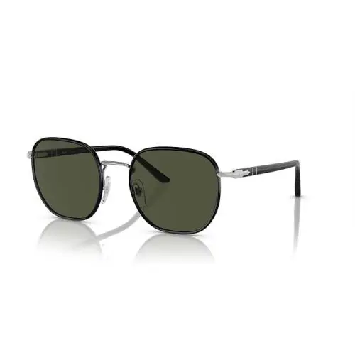 Persol Po115SJ Square Sunglasses 54-20-145 Black - Green Lenses w/ Case