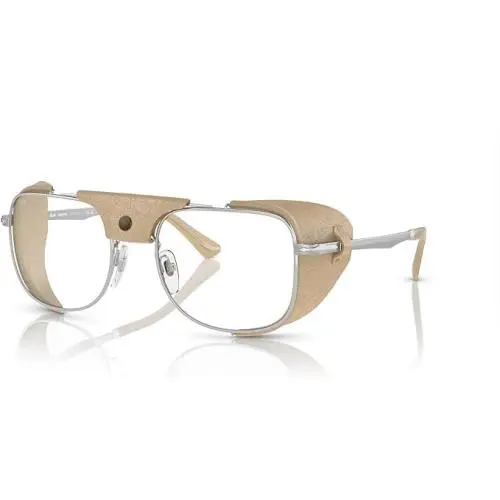 Persol PO1013SZ Polarized Rectangular Sunglasses Silver 55-20-145 W/case