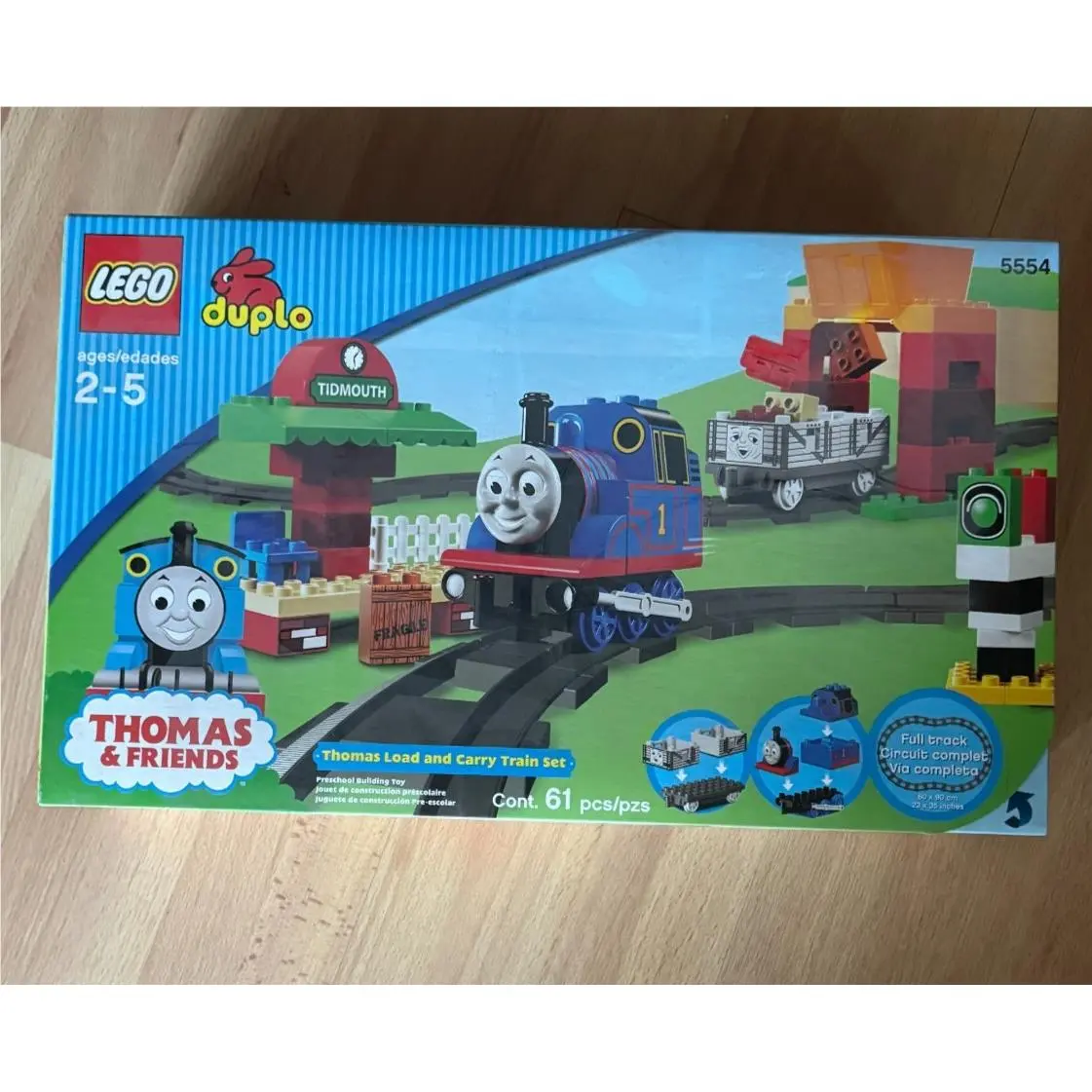 Lego Duplo 2005 Thomas and Friends Thomas Load and Carry Train Set 5554