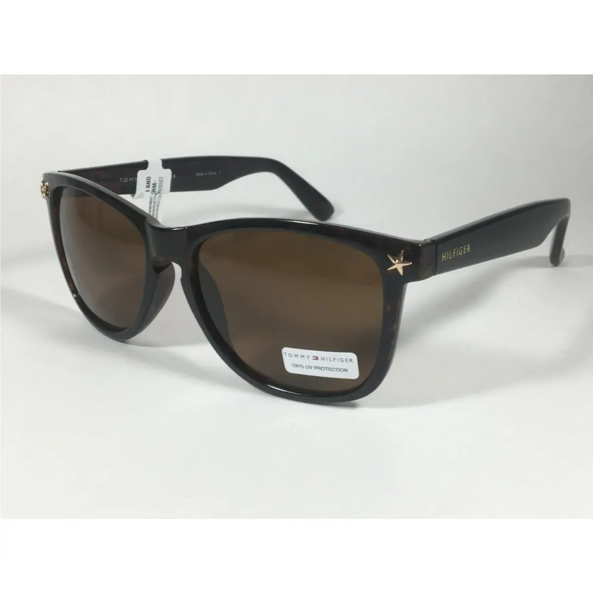 Tommy Hilfiger Aileen WP OL435 Square Sunglasses Brown Tortoise with Brown Lens