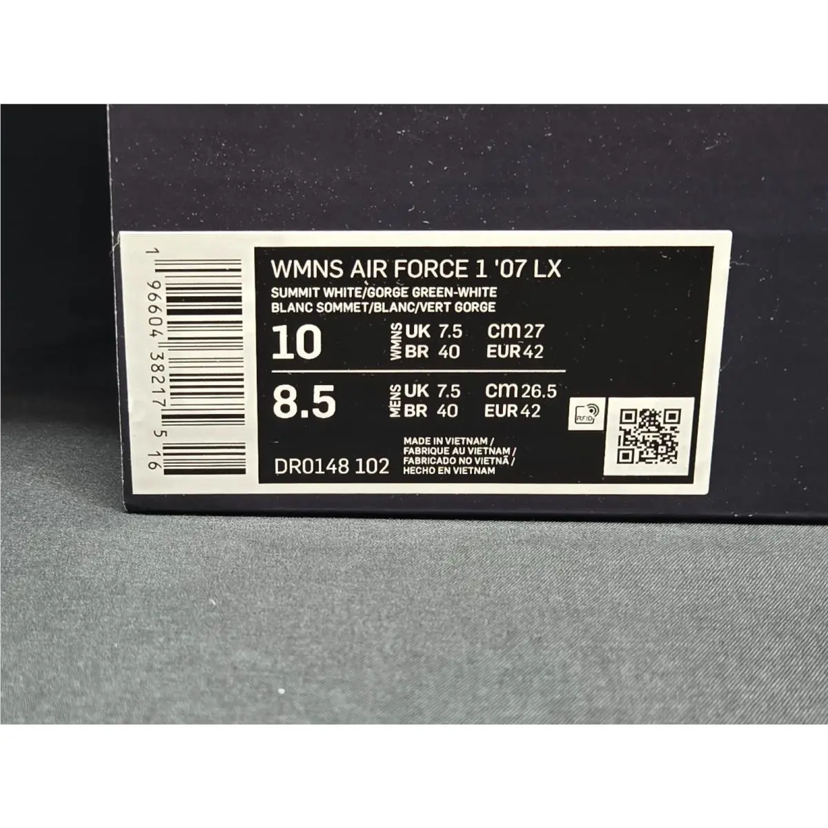 Nike shoes - Nike Air Force 1 - Air Force - DR0148-102 - White, Manufacturer: Summit White/Gorge Green/White 9