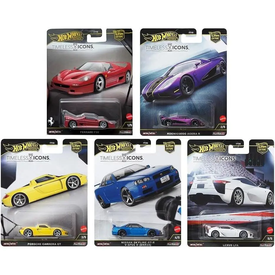 Hot Wheels 2025 Car Culture N Timeless Icons 5 Cars Set FPY86-961N In-stock