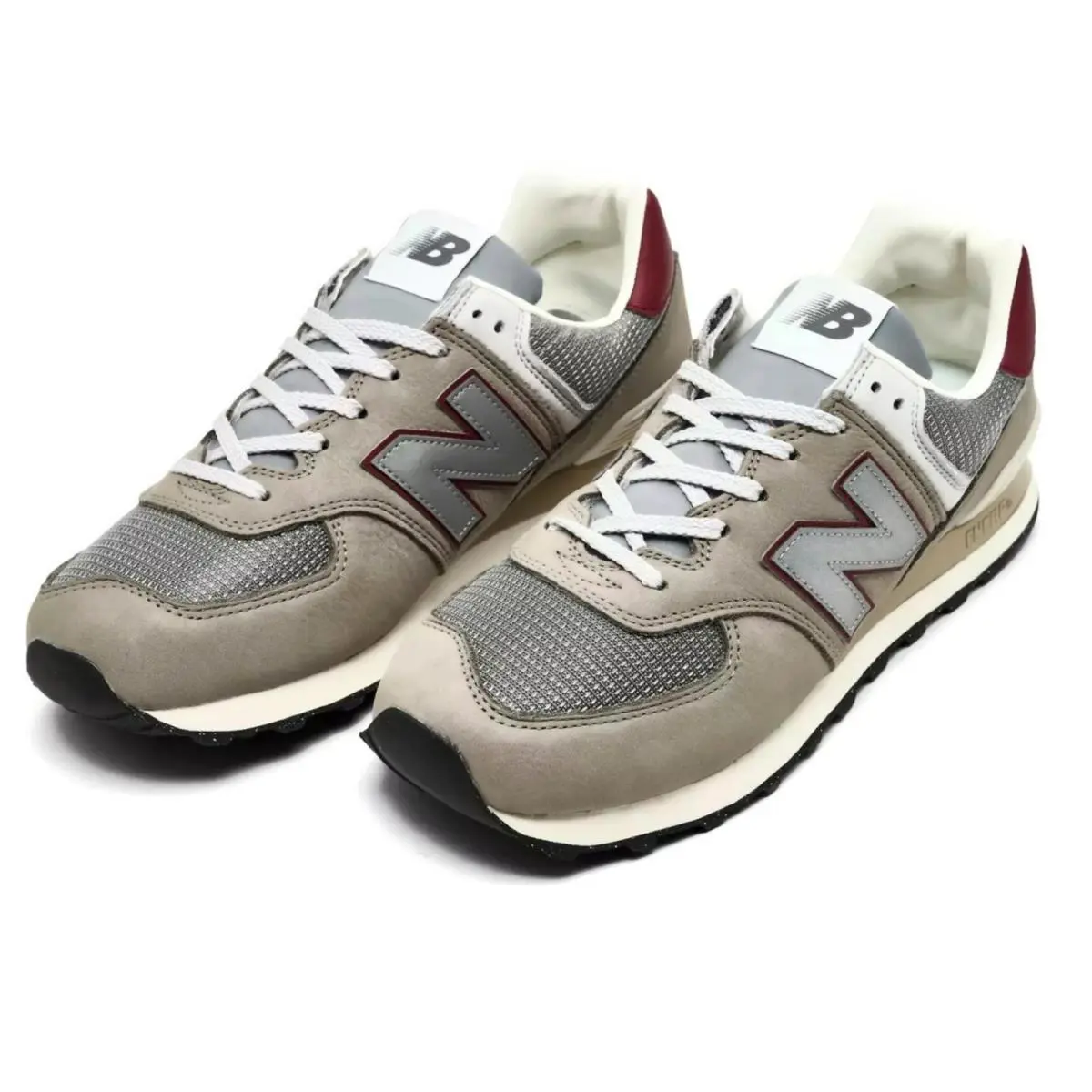Nike shoes - New Balance 574 - New Balance - Gray, Maufacturer: Arid Stone/Monarch Burgundy 11