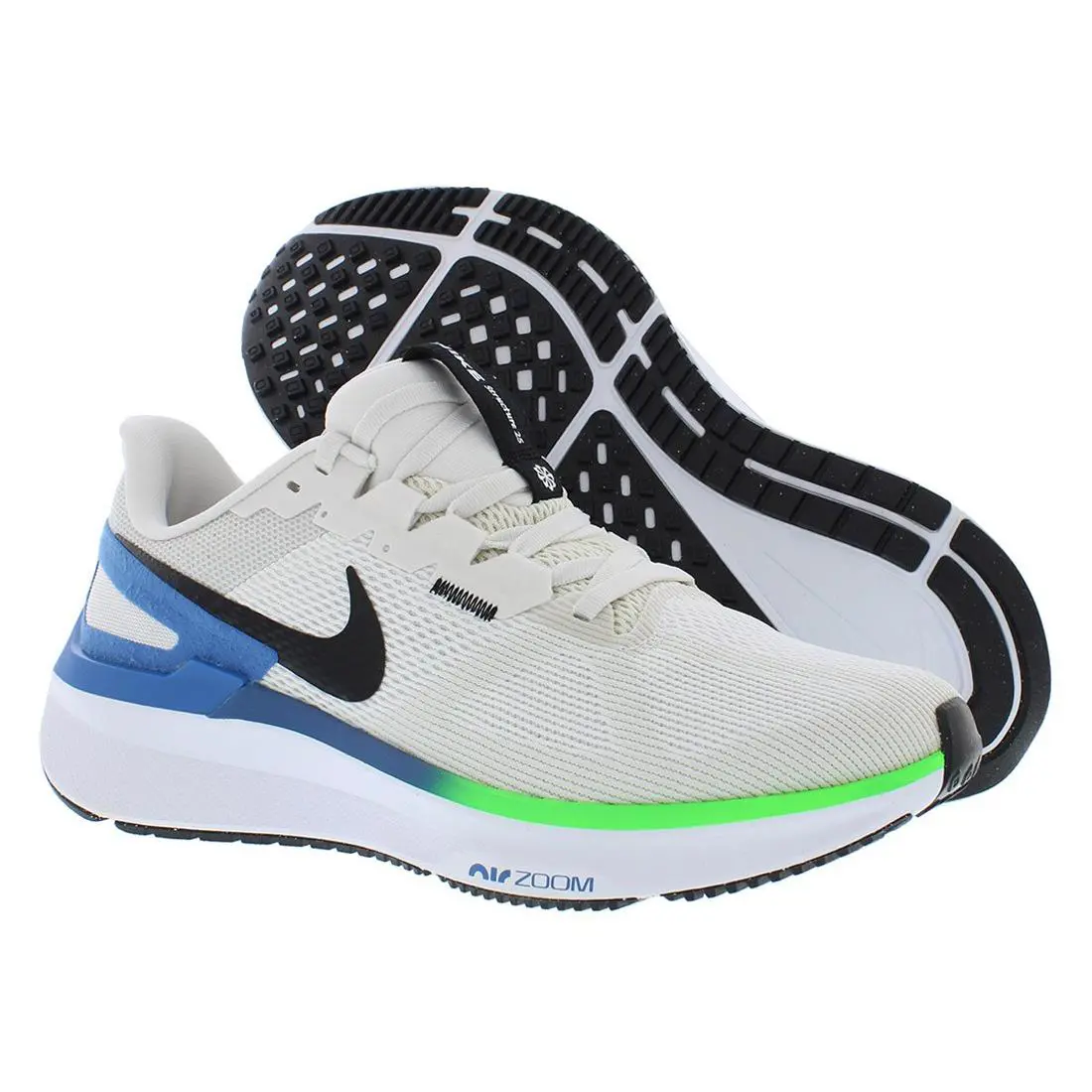Nike Air Zoom Structure 25 Unisex Shoes - White/Black//Platinum Tint, Main: Off-White