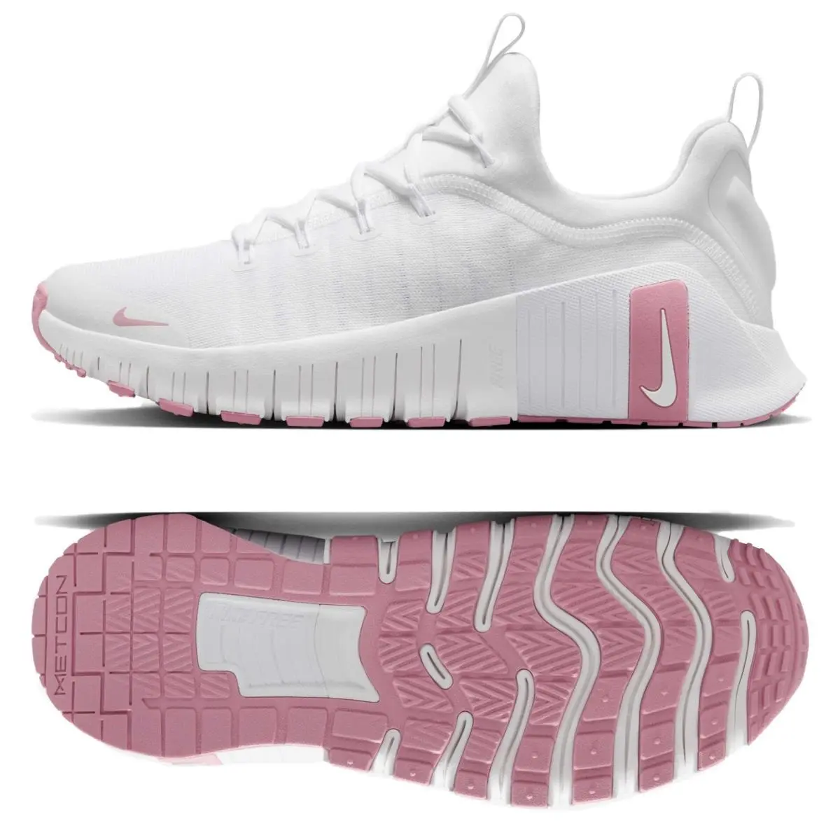 Nike W Free Metcon 6 White/white/elemental Pink FJ7126-106 Women`s Workout Shoes