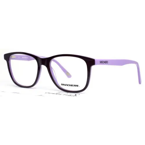 Skechers SE1162 081 Dark Violet Girls Kids Square Full Rim Eyeglasses 50-16-135