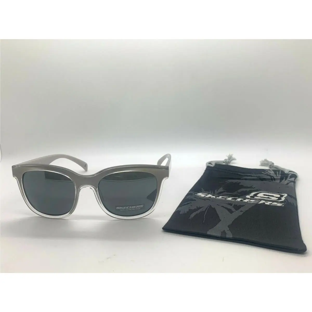 Skechers SE 6024/S 20C Grey/clear 54-19-145MM Sunglasses Frame Eyewear/pouch