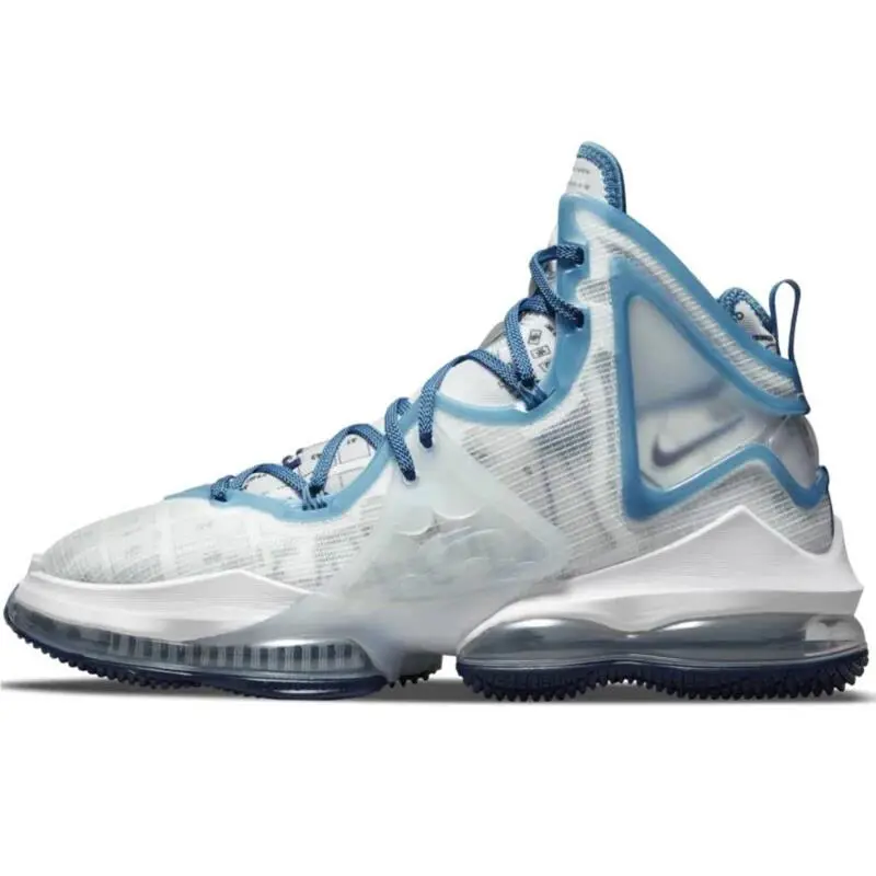 Nike Lebron 19 Basketball Men`s Shoe DC9338-100 White/blue Void sz 9.5M/11W - White, Manufacturer: White/Blue Void/Dutch Blue