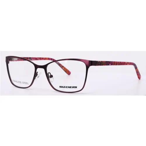 Skechers SE2138 070 Matte Bordeaux Cat Eye Womens Full Rim Eyeglasses 52-16-135