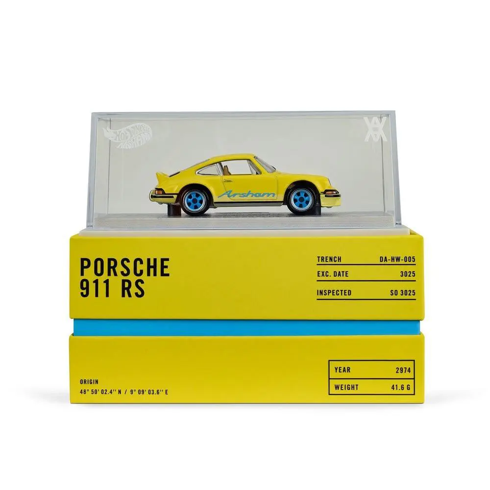 Hot Wheels x Daniel Arsham 1973 Porsche 911 Rsa Yellow JGK64 Mattel Creations