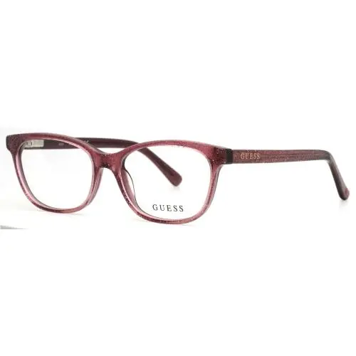 Guess GU9191 083 Pink Glitter Womens Semi Cat Eye Eyeglasses 49-14-130 B:35
