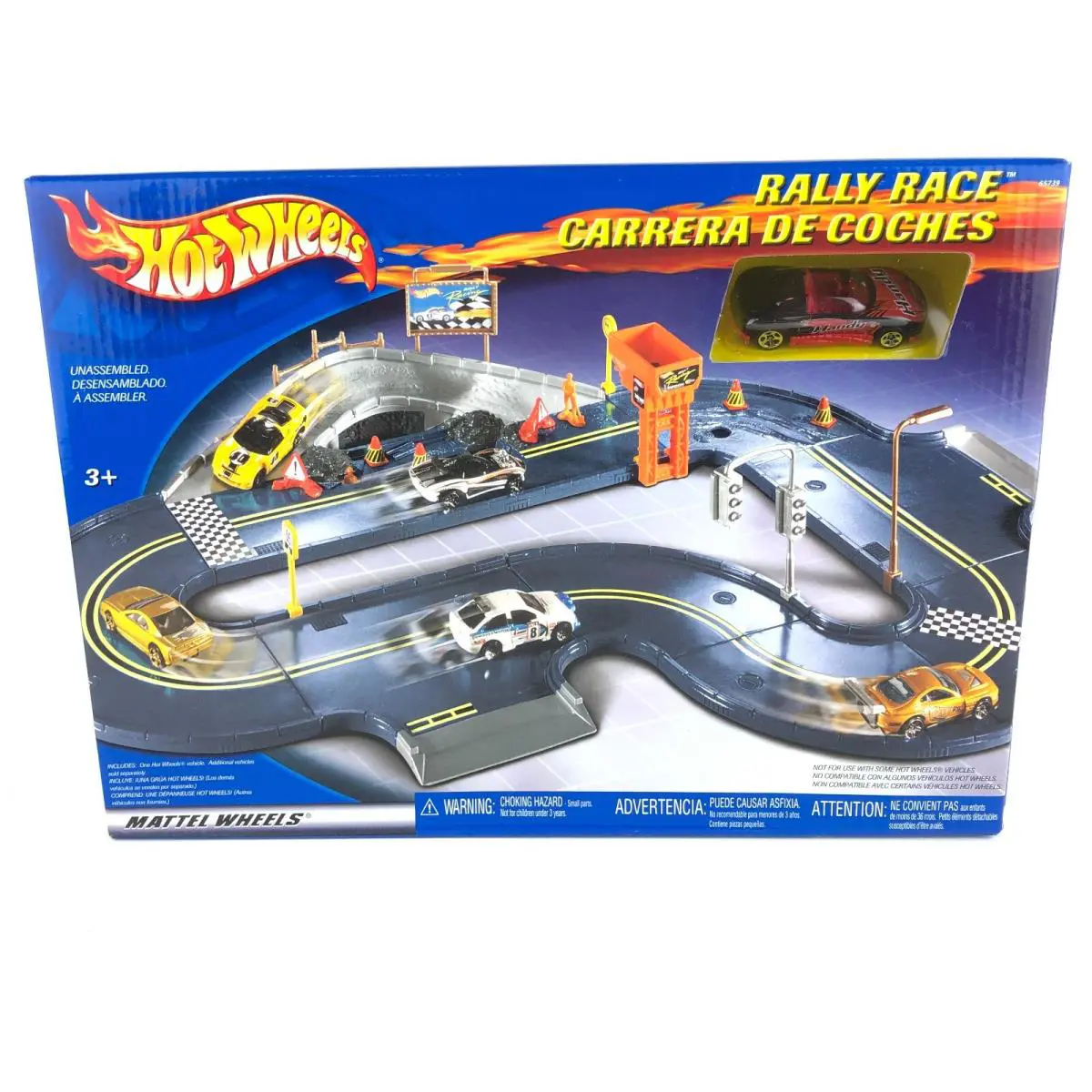 Vintage Hot Wheels Rally Race Playset Handy MX48 Turbo 2003 65739 Rare HF