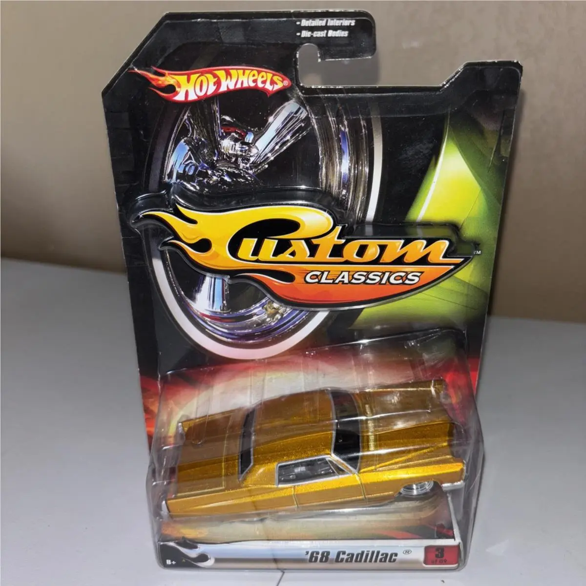Hot Wheels Custom Classics `68 Cadillac Fresh Paint Series Die Cast MATTEL06-NIB