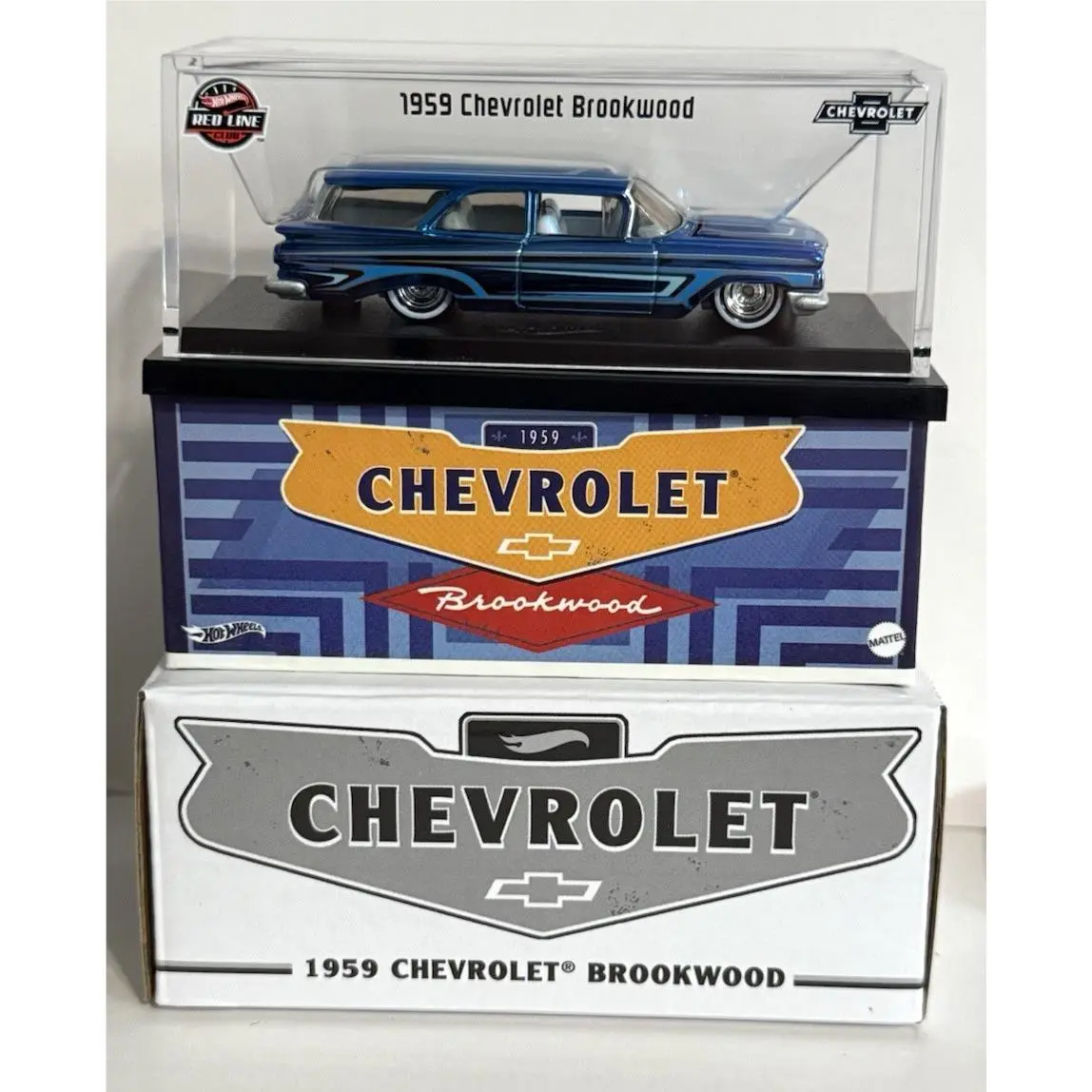 Hot Wheels Collectors Rlc 1959 Chevrolet Brookwood Low Rider Wagon Spectra Blue