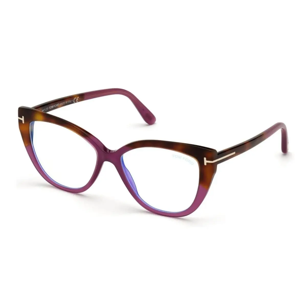 Tom Ford FT5673-B 081 Milky Purple/blonde Havana to Milky Purple 54mm