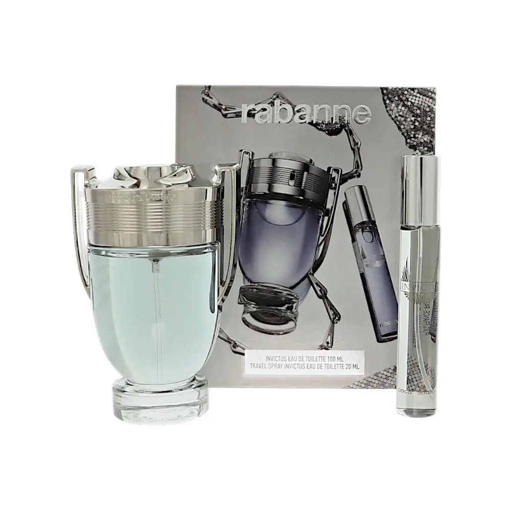 Invictus by Paco Rabanne Gift Set For Men 2 Piece Set For Men: 3.4 Oz Eau De