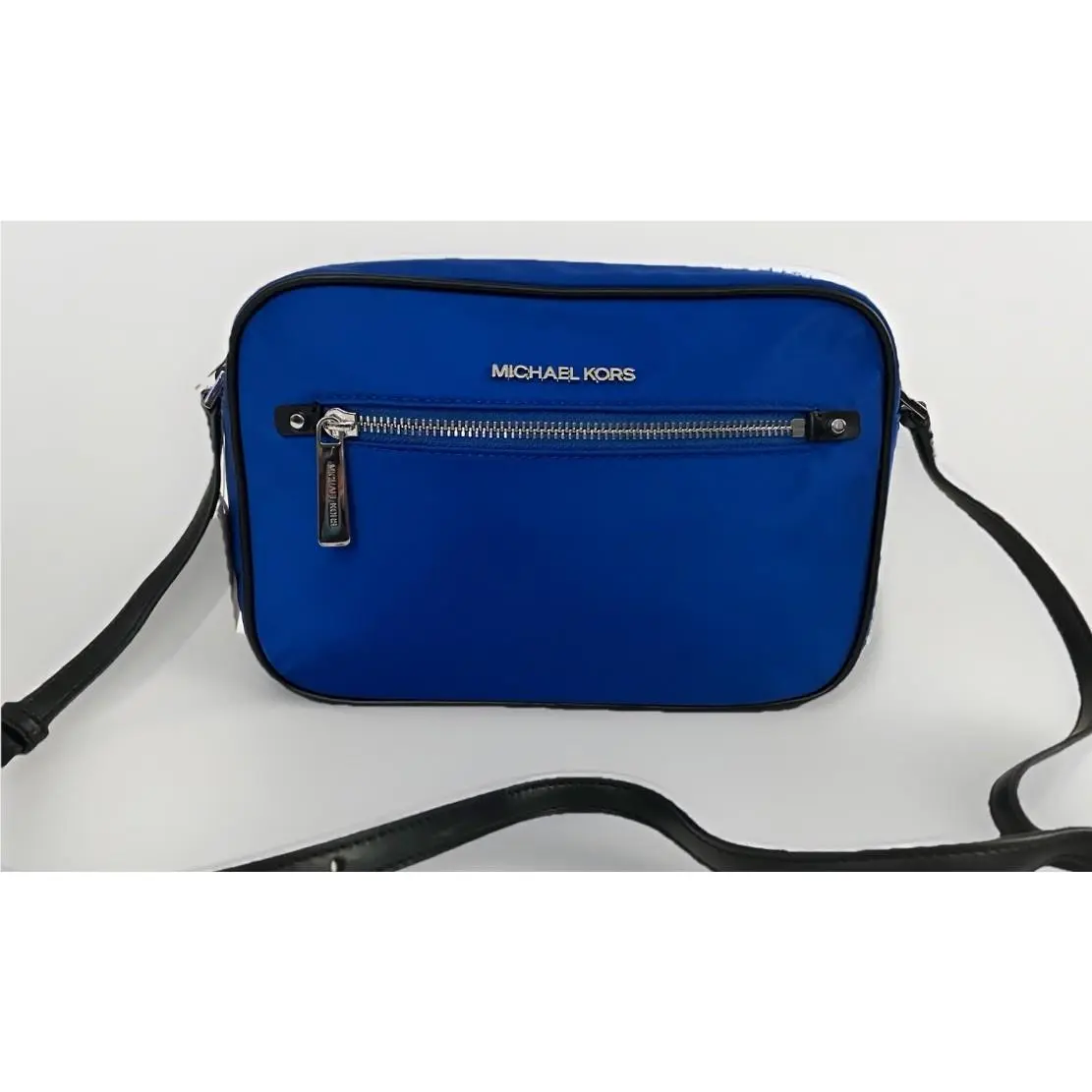 Michael Kors Polly Large EW Nylon Crossbody Camera Bag Blue