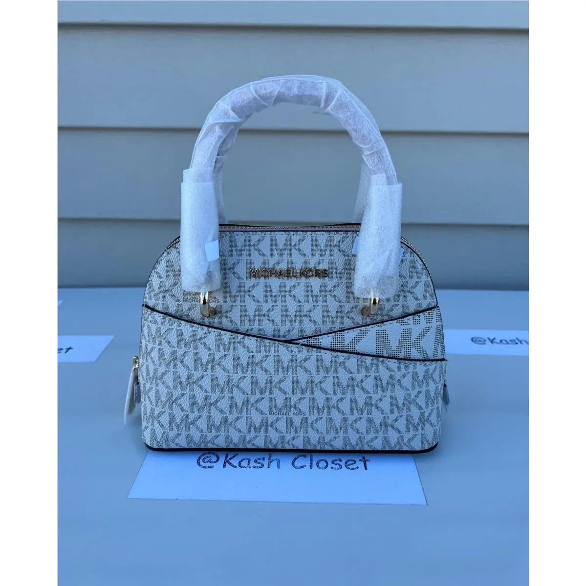 Satchel Crossbody Dome XS Jet Set MK Logo Signature Powder Blush by Michael Kors