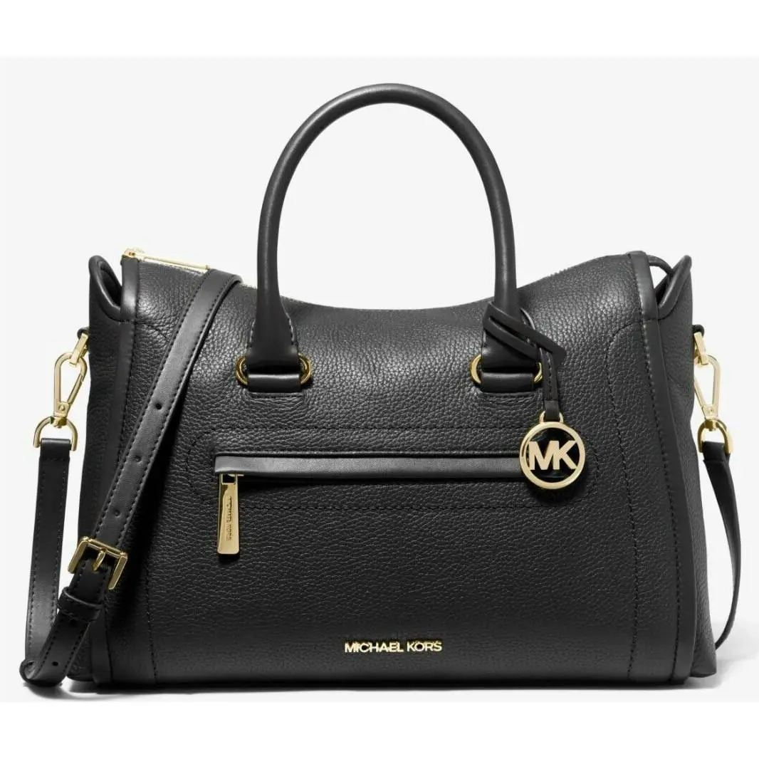 Michael Kors Carine Black Leather X-body Satchel Bag Packaging