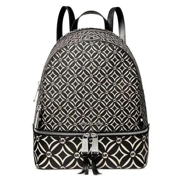 Michael Kors Rhea Medium Backpack – Black/light Cream