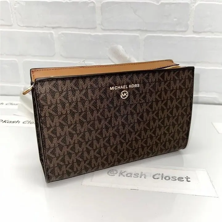 Michael Kors Valerie Crossbody Bag Medium Logo Brn/acorn