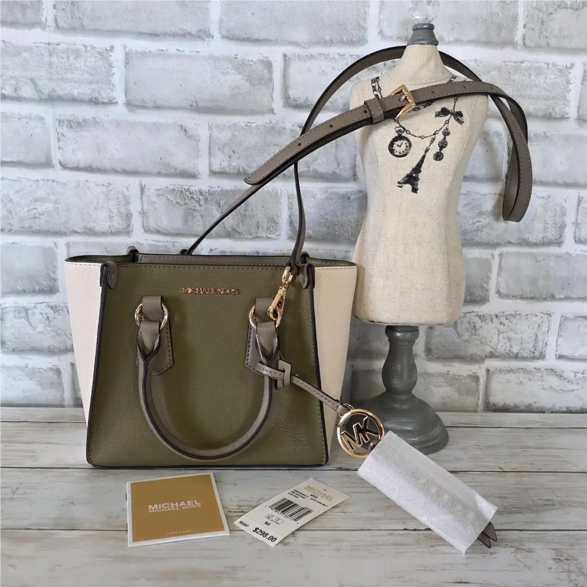 Michael Kors Marilyn Small Color Block Saffiano Leather Messenger Bag