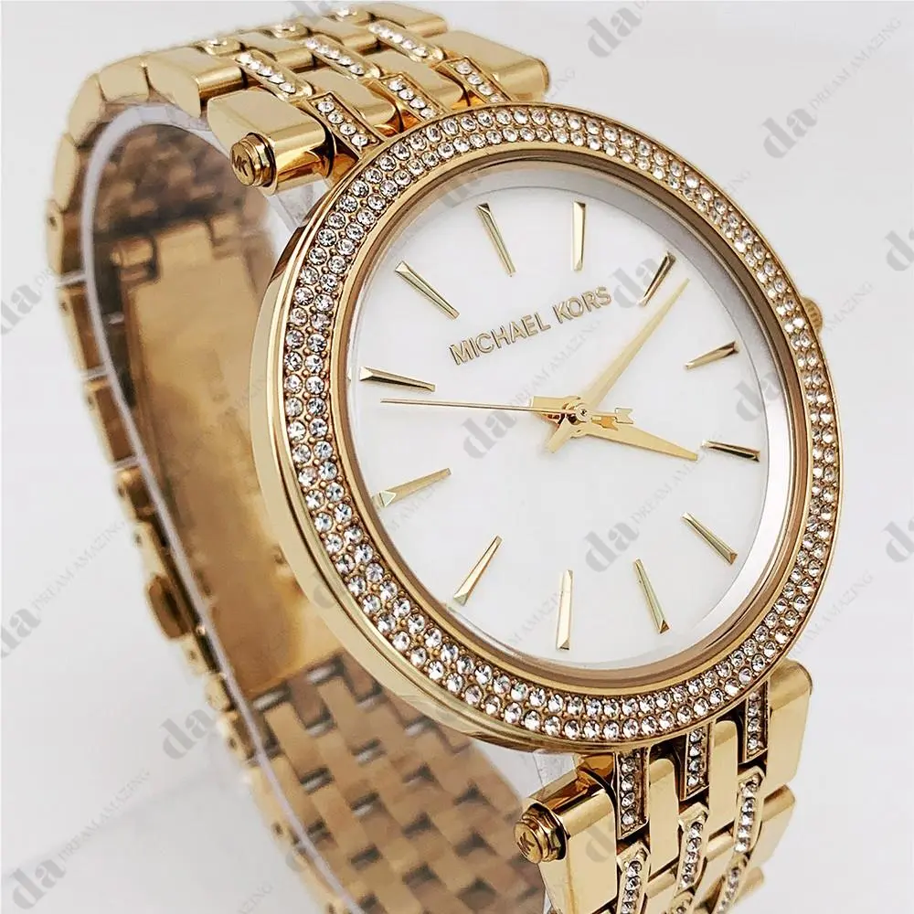 MK3219 Darci Mop Dial Gold Tone Bracelet 39mm Case Women`s Watch by Michael Kors
