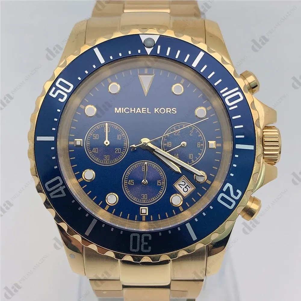 Michael Kors MK8267 Everest Blue Dial Chronograph Stainless Steel Men`s Watch