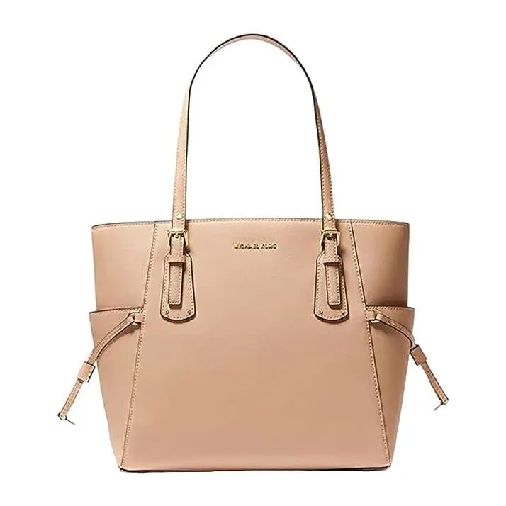Michael Kors Voyager Large Leather Tote Bag - Oyster