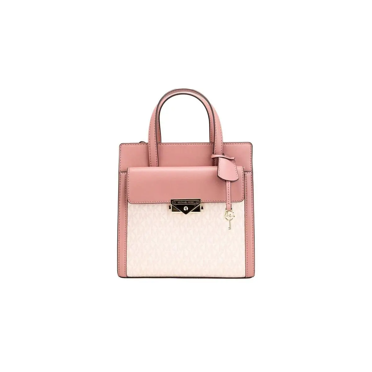 Michael Kors Cece Small Northsouth Flap Pocket Tote - Exterior: Dark Powder Blush Multi