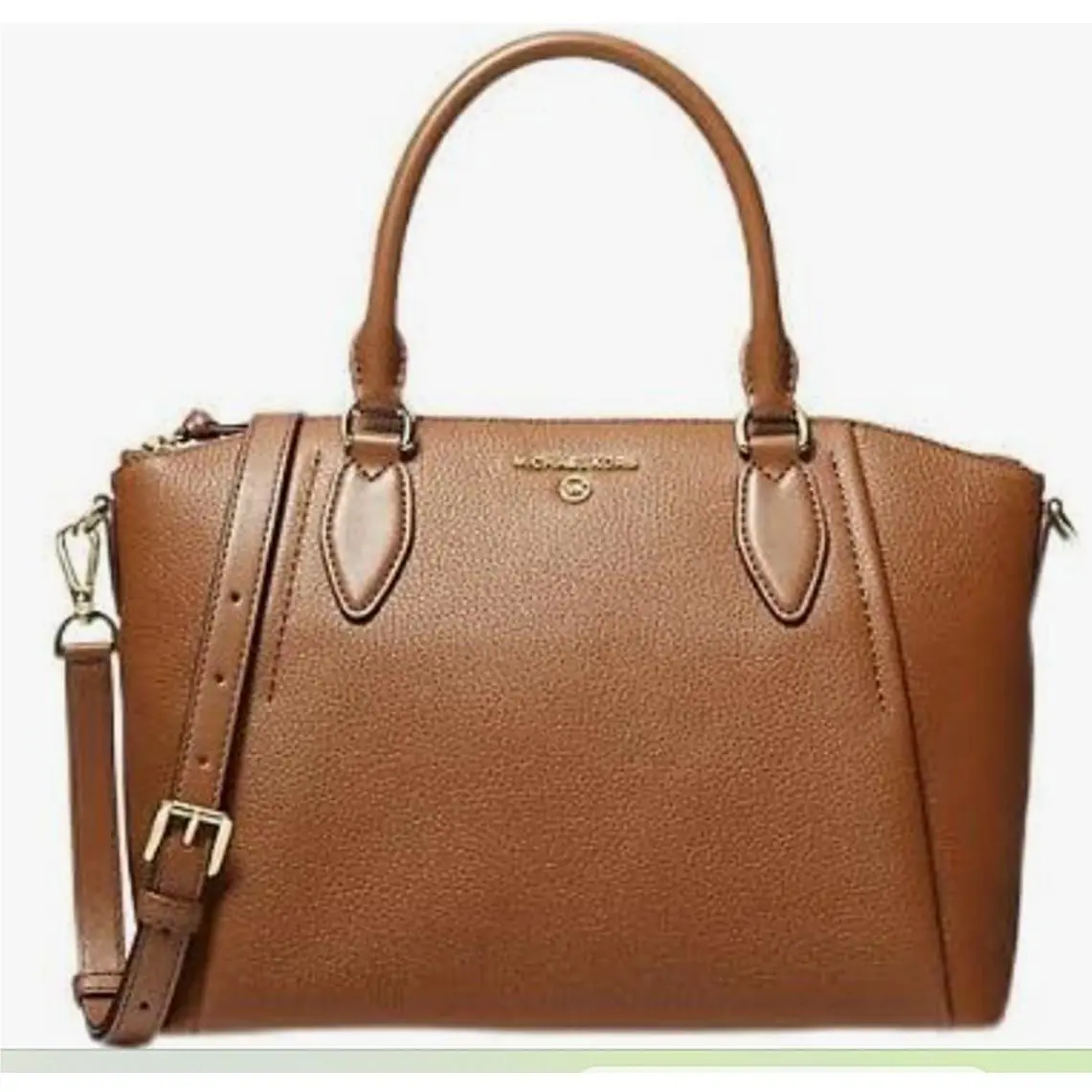 Michael Kors Sienna Medium Pebbled Leather Satchel Handbag