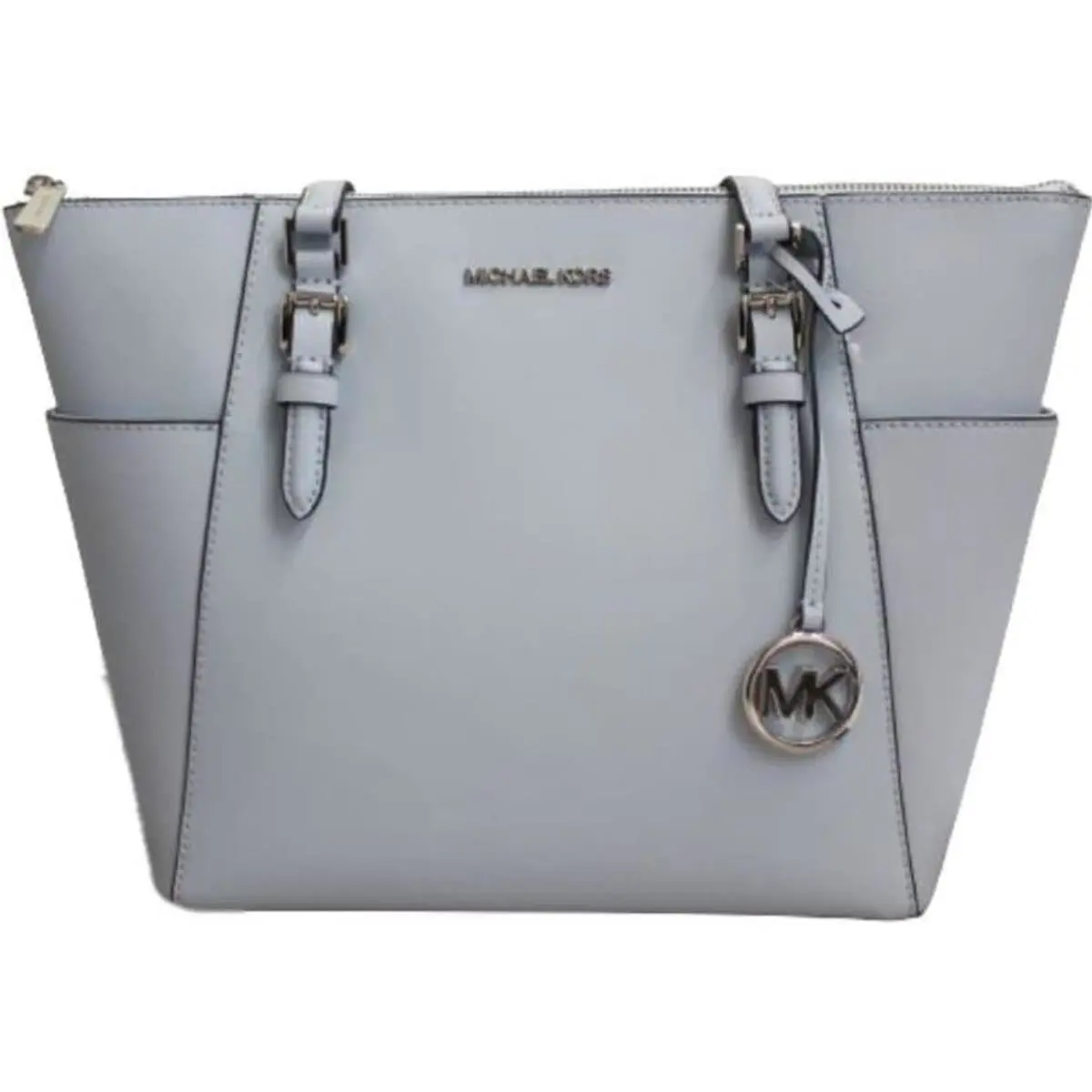 Michael Kors Charlotte Large Top Zip Tote - Exterior: Vista Blue