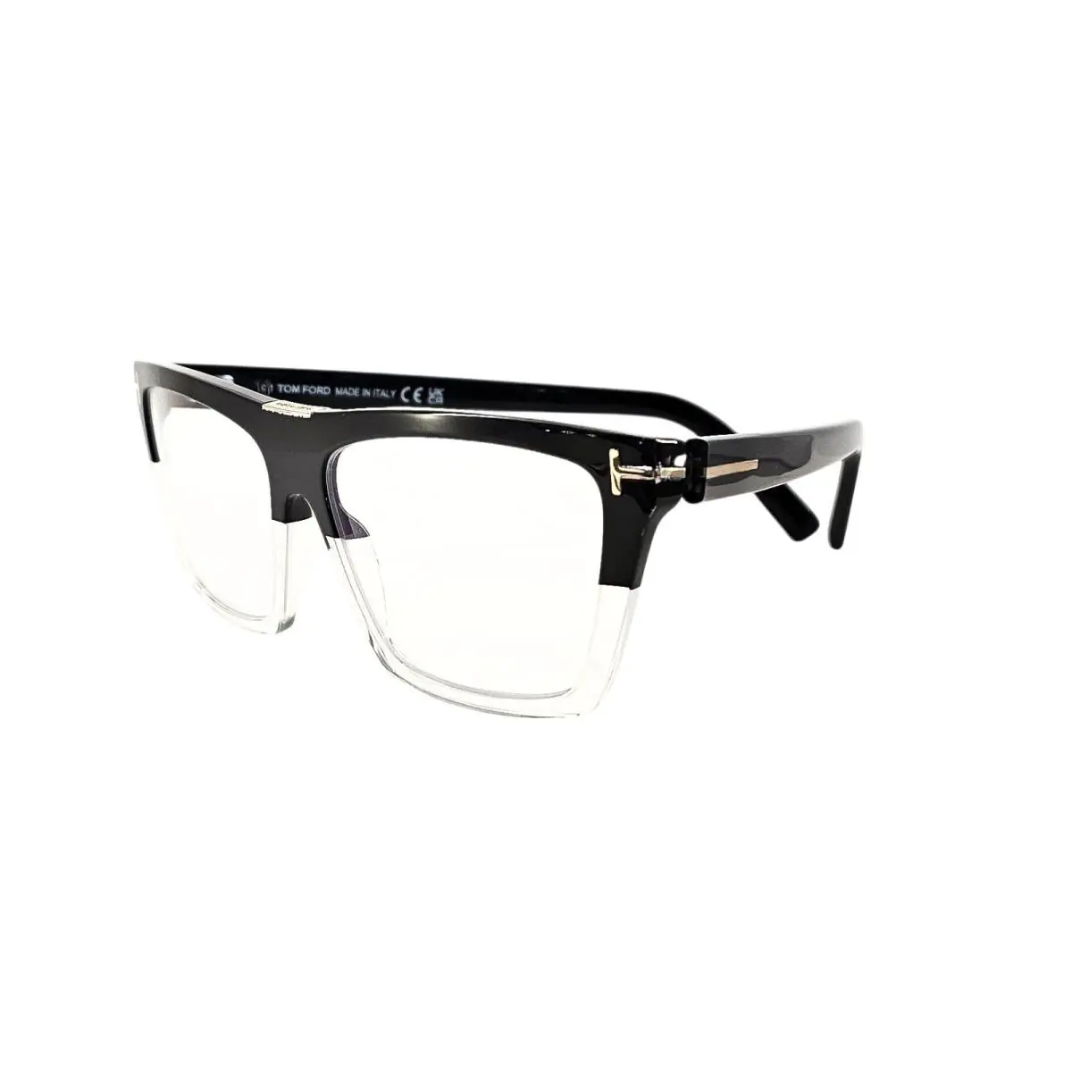 Tom Ford TF5912-B Eyeglasses 005 Black- Crystal Size 57