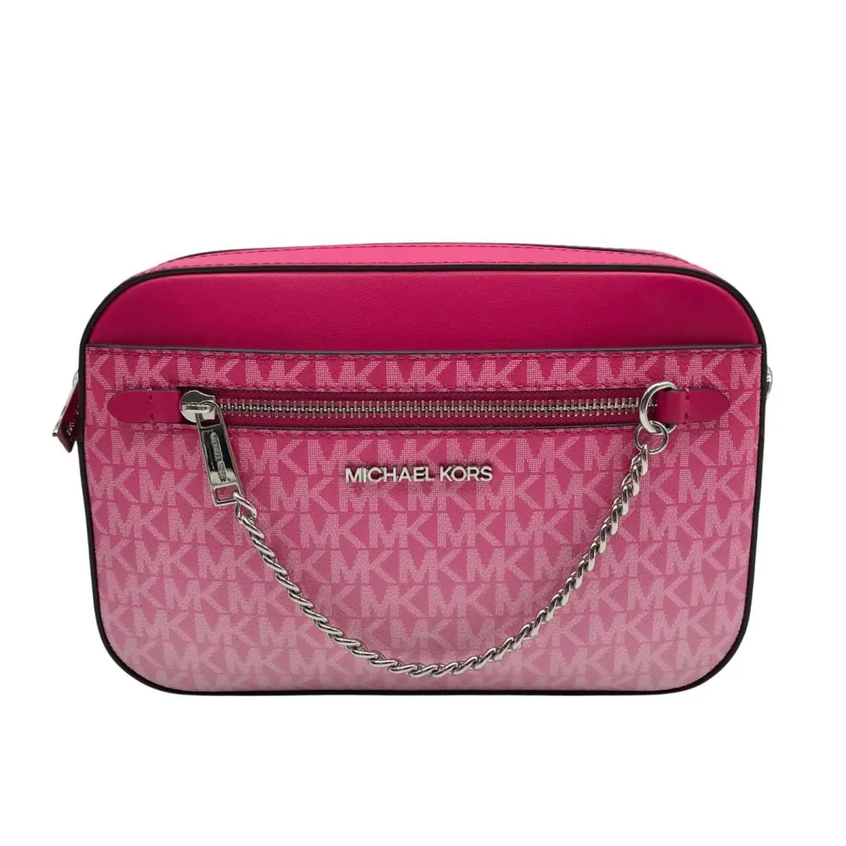 Michael Kors Dragon Fruit Ombre Leather Jet Set Logo Crossbody Bag