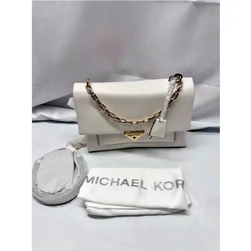 Michael Kors Cece Large Chain Shoulder-optic White