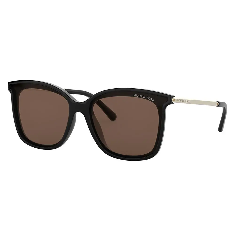 Michael Kors Zermatt MK 2079U 333273 Black Plastic Square Sunglasses Brown Lens - Frame: Black, Lens: Brown