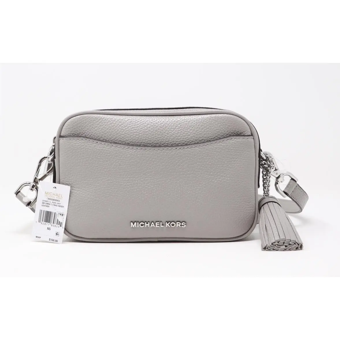 Michael Kors Small Convertible Leather Crossbody Belt Bag Grey