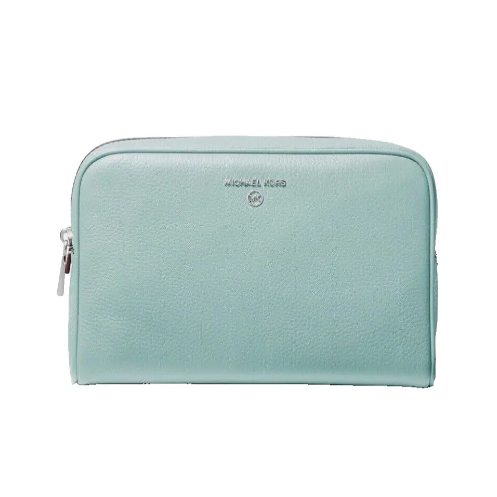 Michael Kors Jet Set Charm Large Zip Travel Pouch Fair Aqua Colo
