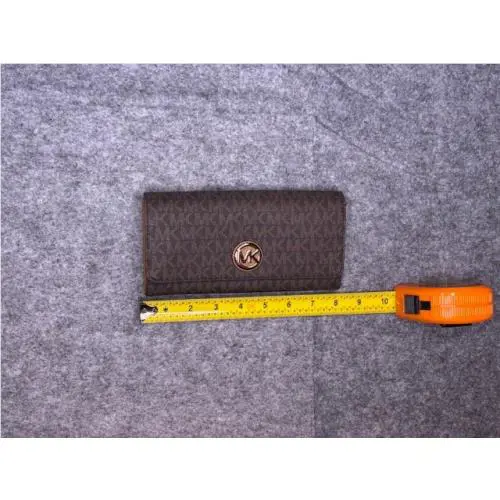 Michael Kors Womens Trifold Wallet Brown 35F8GTE1B Fulton Continental Flap