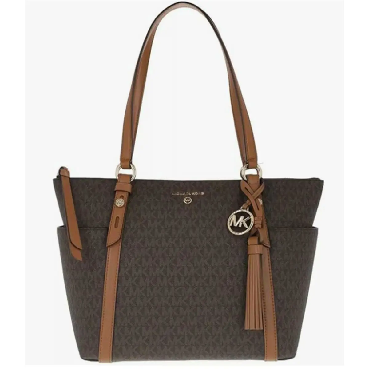 Michael Kors Women`s MD TZ Tote Evening Bag Brown Tote Handbag