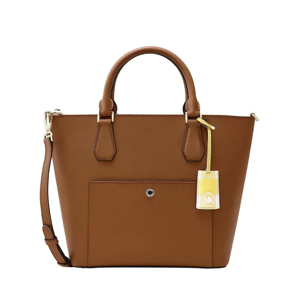 Michael Kors Greenwich Large Grab Bag Leather – Brown Luggage