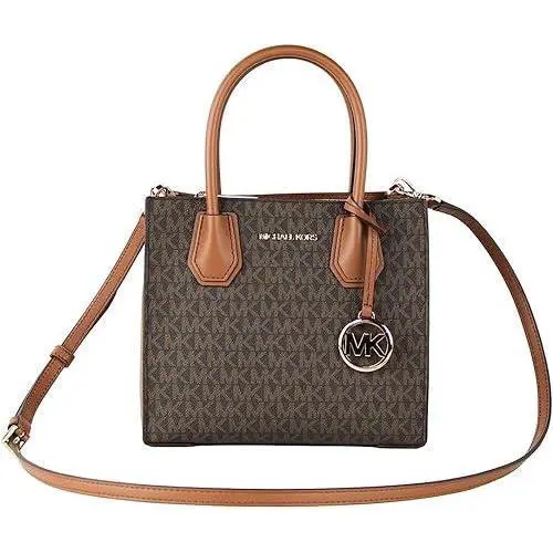 Michael Kors Mercer Medium Messenger Crossbody Satchel Powder