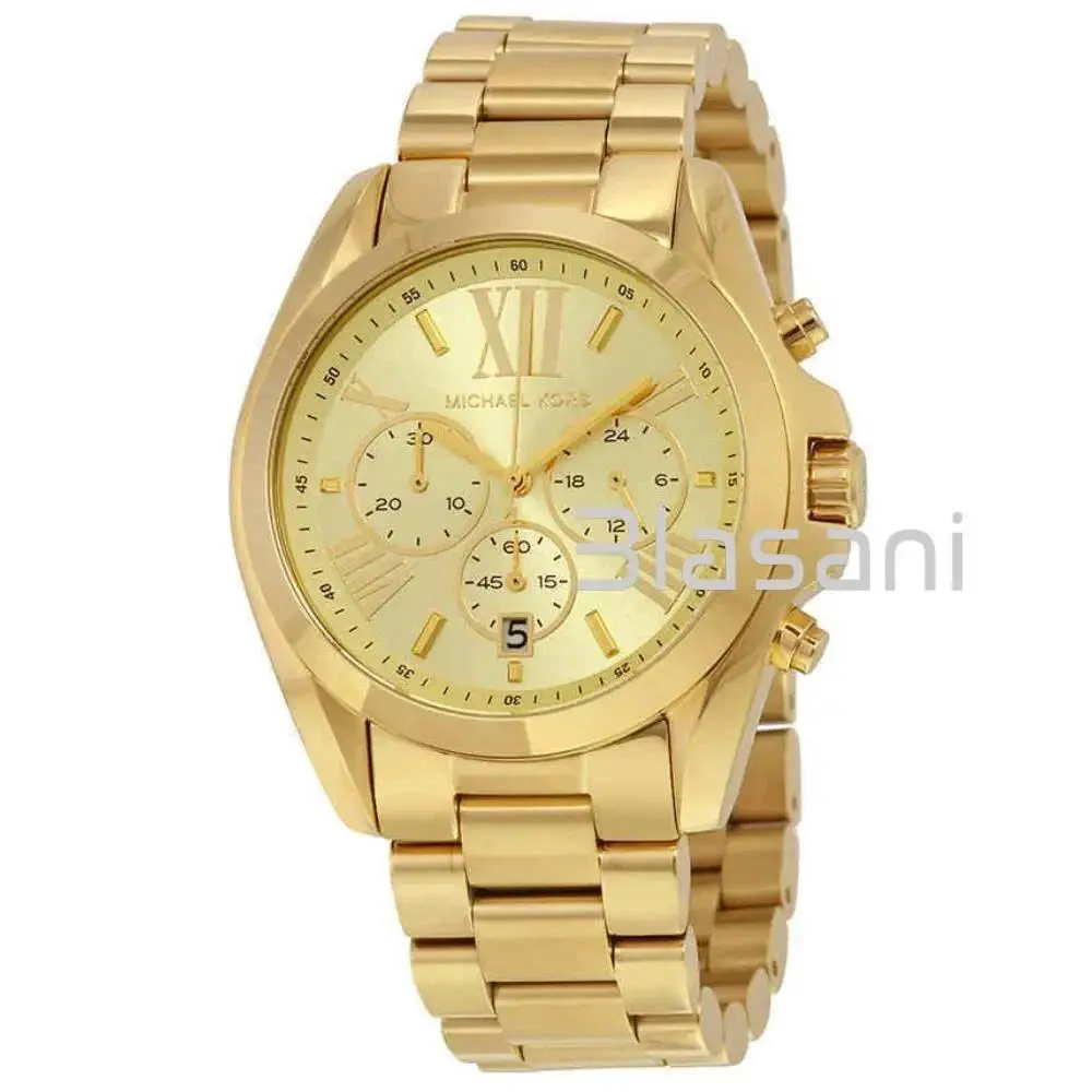 Michael Kors MK5605 Unisex Bradshaw Gold Chronograph Steel Watch 43mm