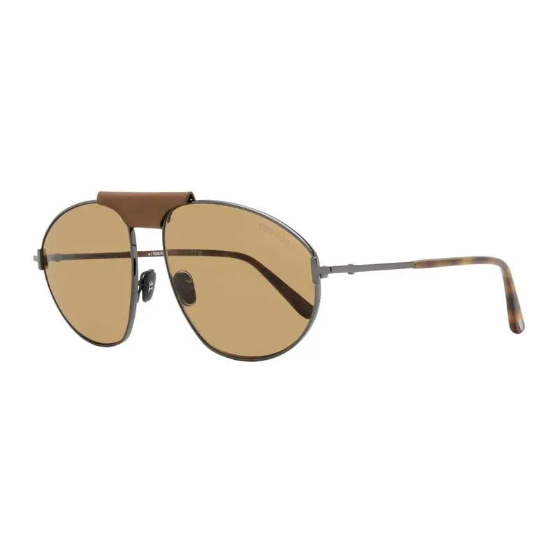 Tom Ford FT1095 08E Shiny Gunmetal/brown 60-16-140 Sunglasses