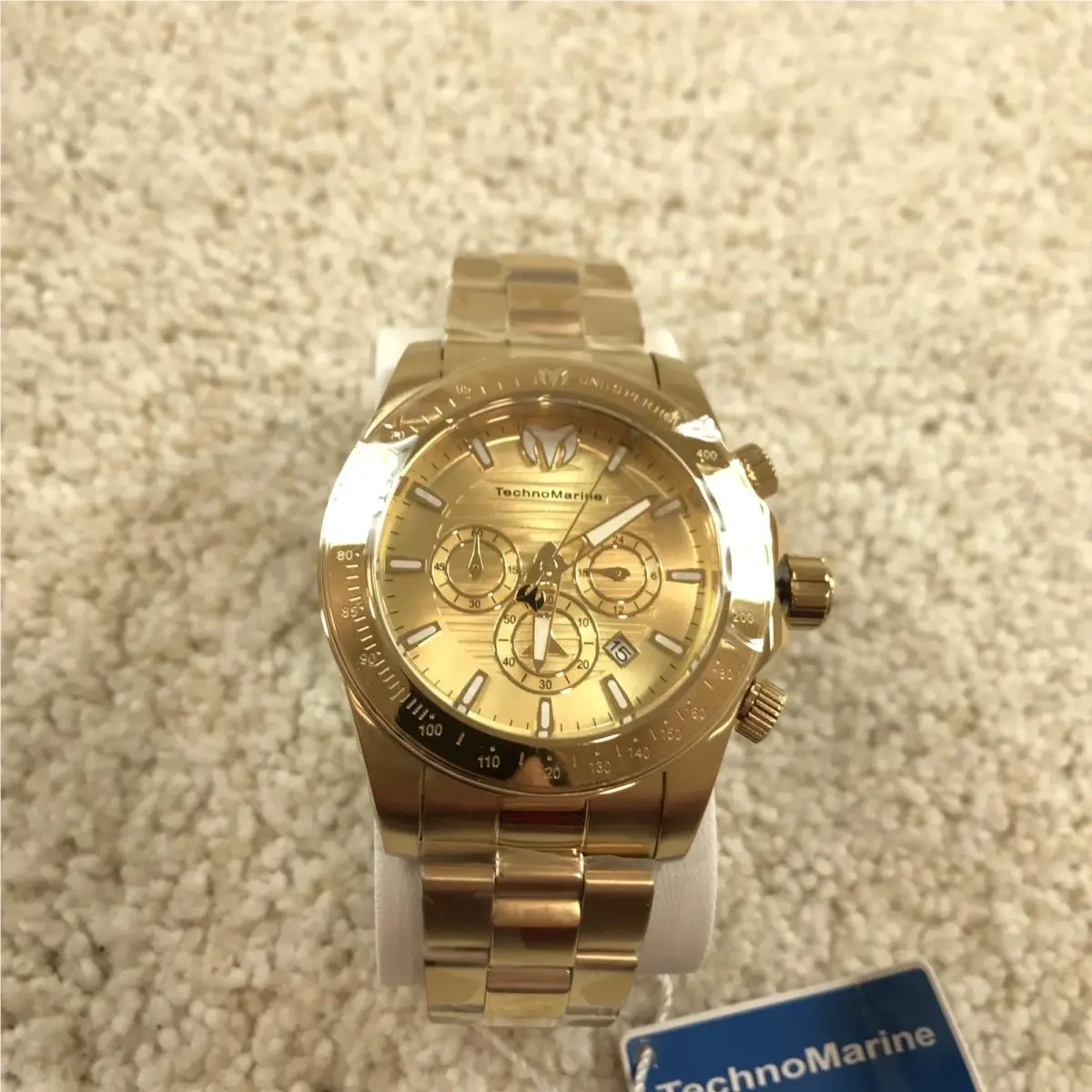 Technomarine Manta Grand x Invicta 47mm Mens Watch Gold Tone 220130