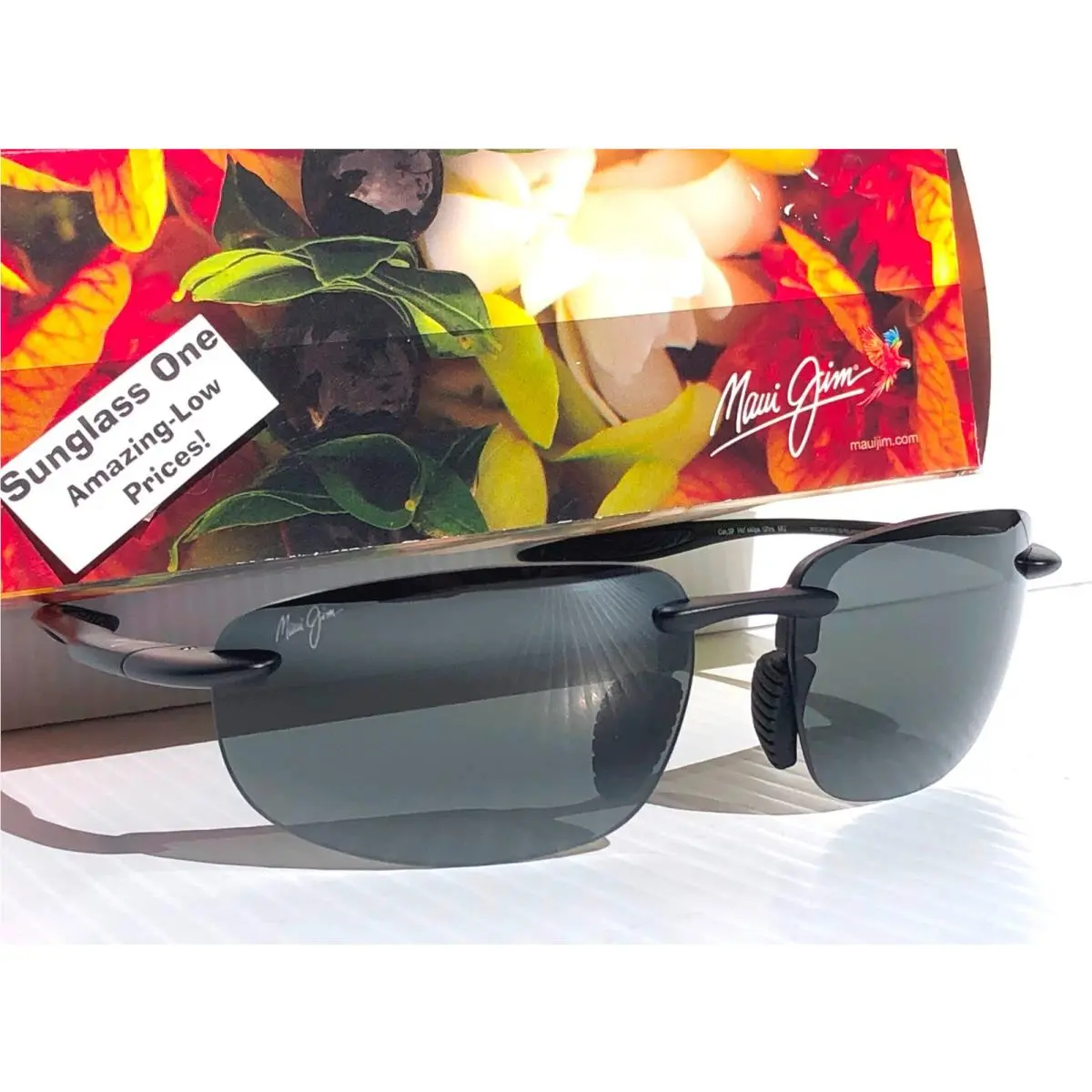 Maui Jim Hookipa Ultra Matte Black Polarized Grey Lens Sunglass 676-02