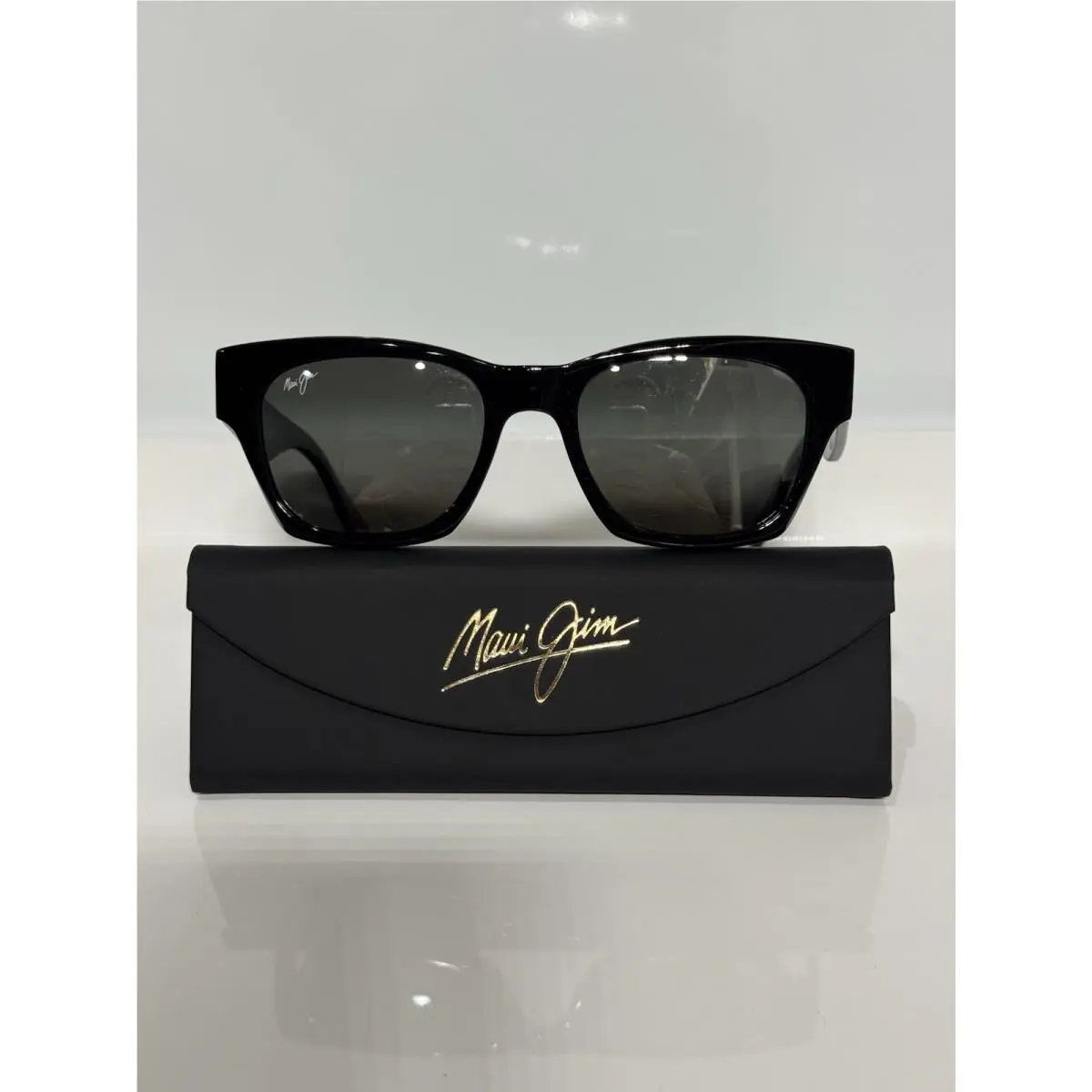Maui Jim Valley Isle MJ780-02 Bold Black Acetate Polarized Gray Sunglasses