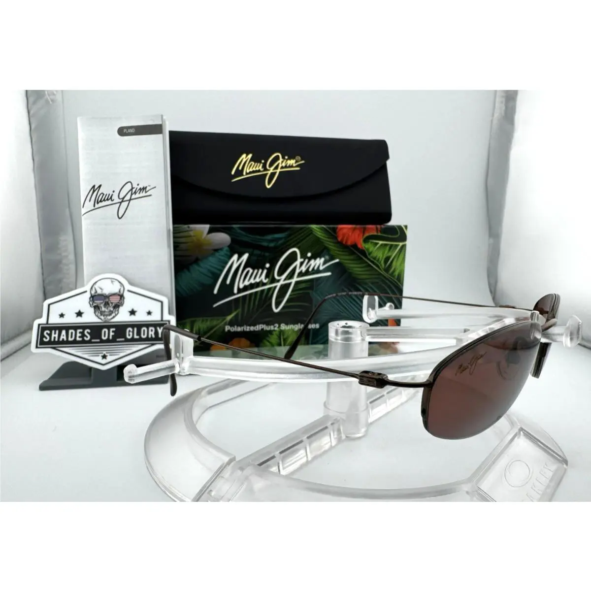 Maui Jim Bikini MJ 507-23 Titanium Gloss Copper Maui Rose Polarized Sunglasses