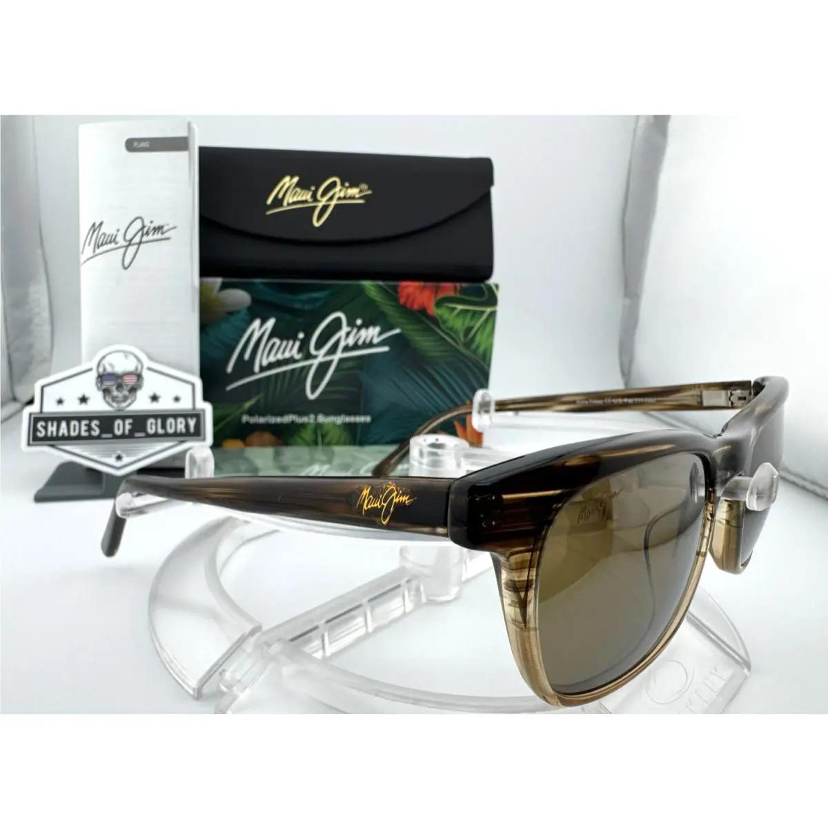 Maui Jim Aloha Friday MJ H241-01 Chocolate Fade Hcl Bronze Polarized Sunglasses